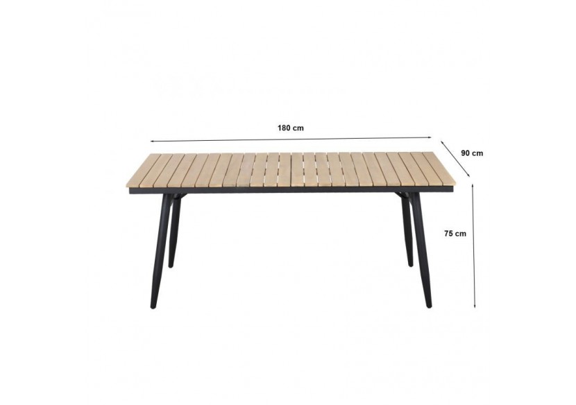Table de jardin ALBA en bois d'acacia FSC 180 cm