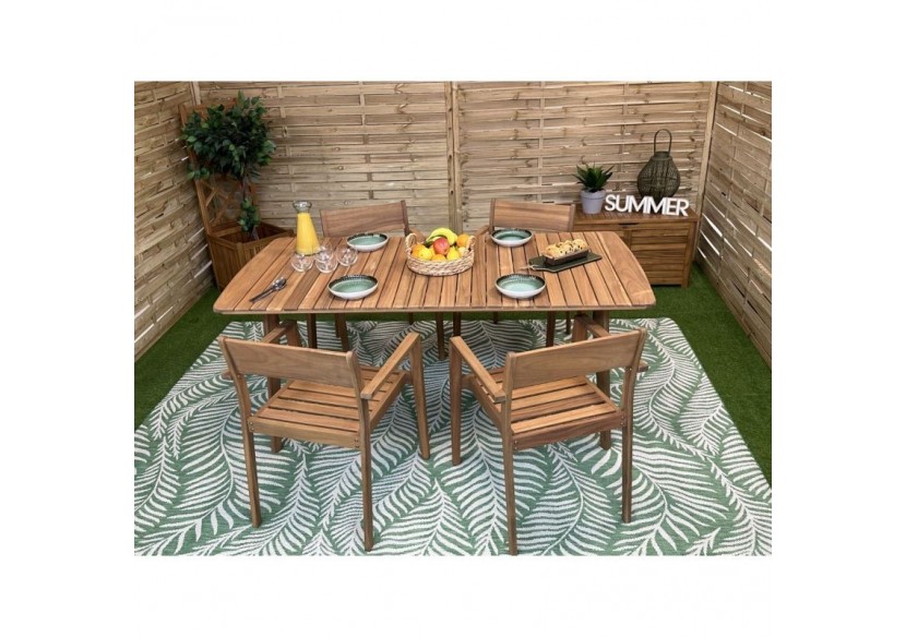 Table de jardin PERLA en bois d'acacia 180 cm