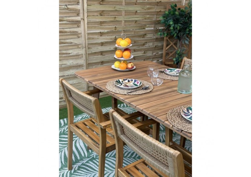 Table de jardin PERLA en bois d'acacia 180 cm