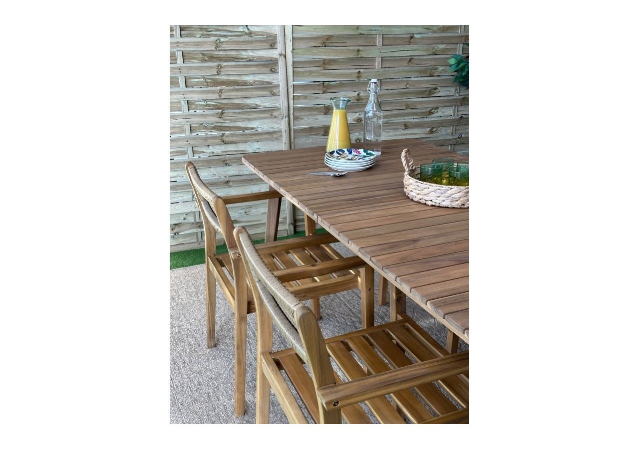 Table de jardin SALMA extensible en bois d'acacia 180|230 cm