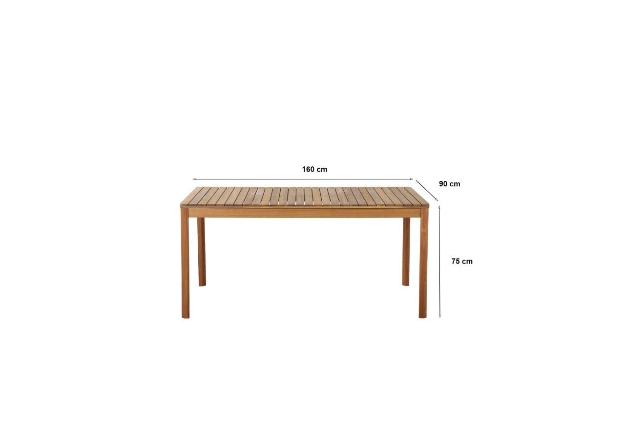 Table de jardin ORIA en bois d'acacia 160 cm