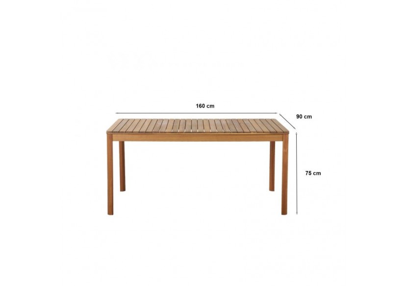 Table de jardin ORIA en bois d'acacia 160 cm