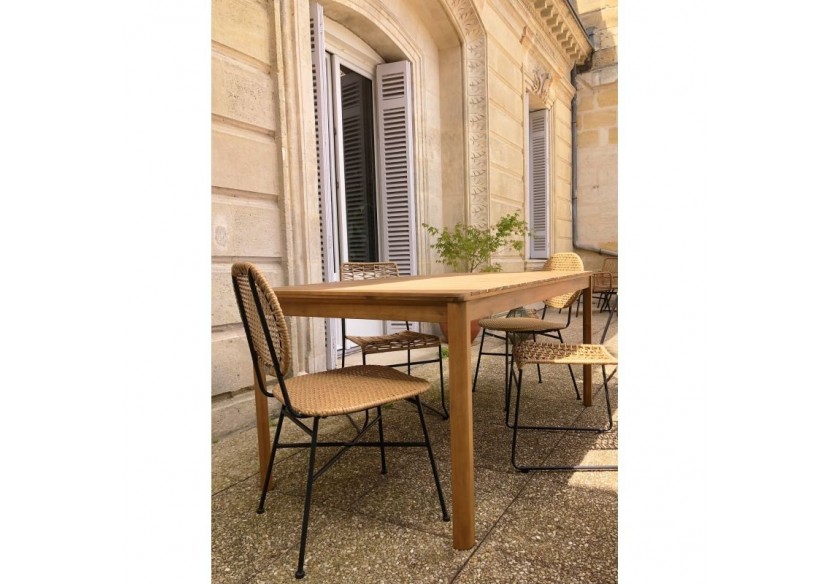 Table de jardin ORIA en bois d'acacia 160 cm
