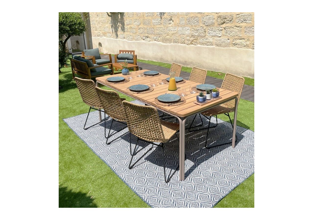 Table de jardin ASTI en bois d'acacia FSC 200 cm