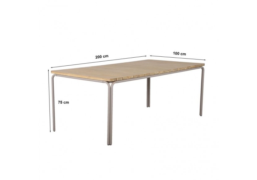 Table de jardin ASTI en bois d'acacia FSC 200 cm