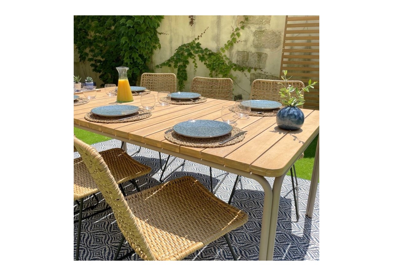 Table de jardin ASTI en bois d'acacia FSC 200 cm