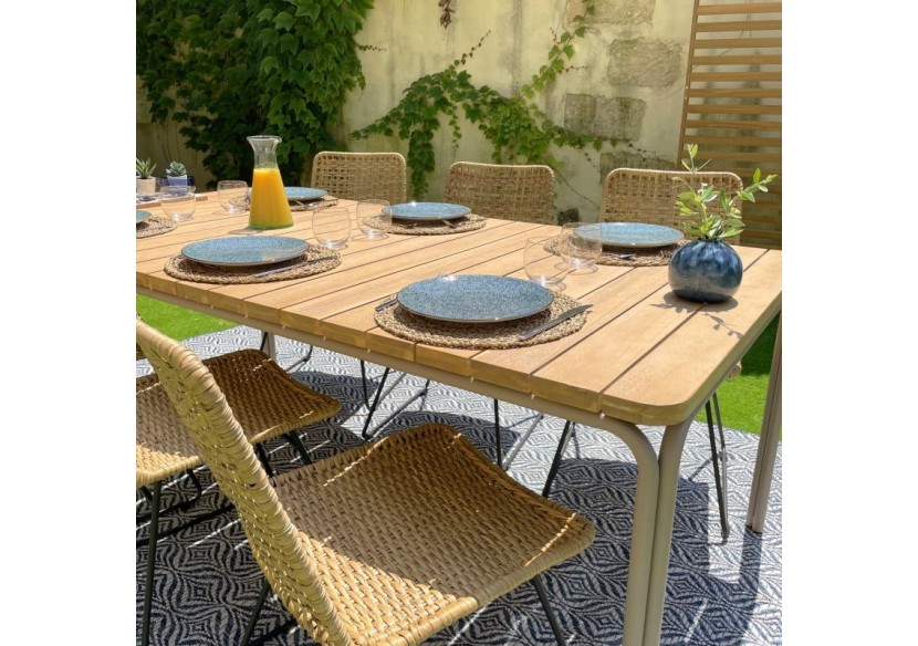 Table de jardin ASTI en bois d'acacia FSC 200 cm