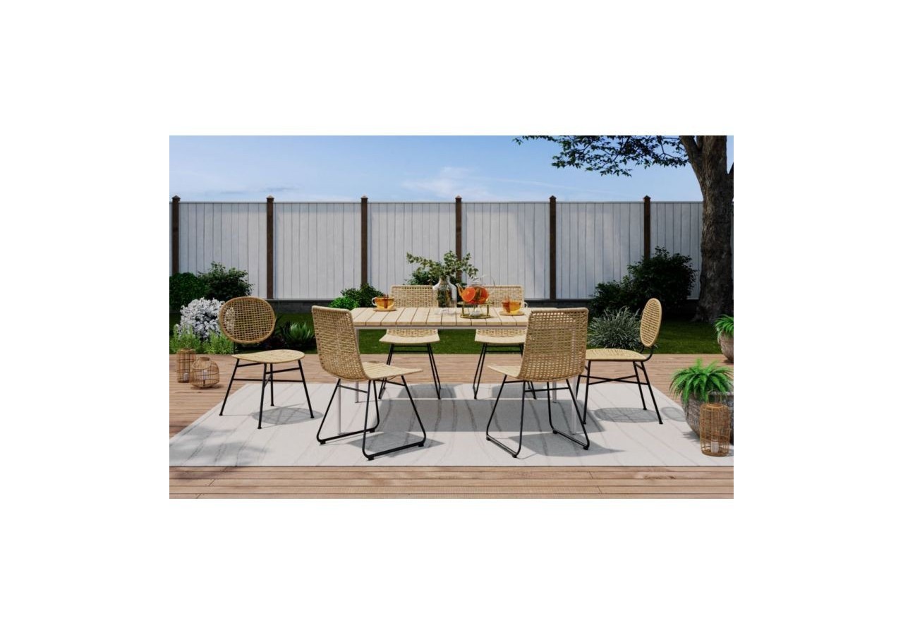 Table de jardin ASTI en bois d'acacia FSC 160 cm