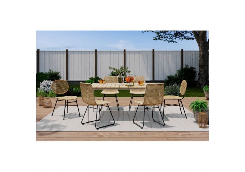 Table de jardin ASTI en bois d'acacia FSC 160 cm