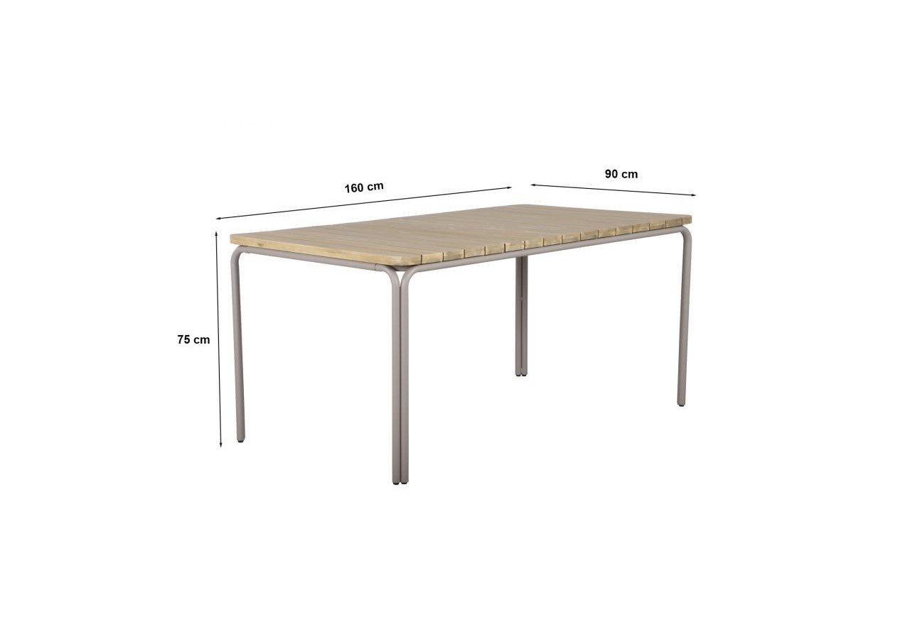 Table de jardin ASTI en bois d'acacia FSC 160 cm