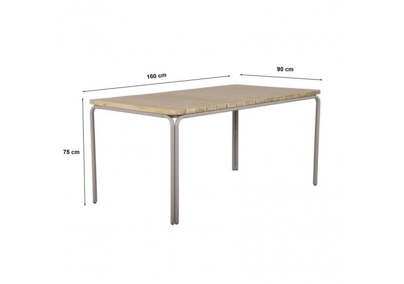 Table de jardin ASTI en bois d'acacia FSC 160 cm
