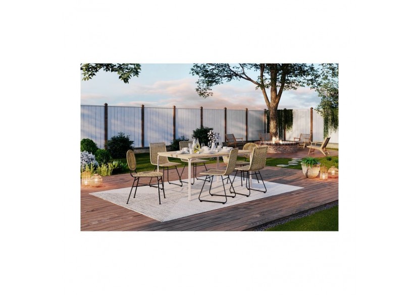 Table de jardin ASTI en bois d'acacia FSC 160 cm