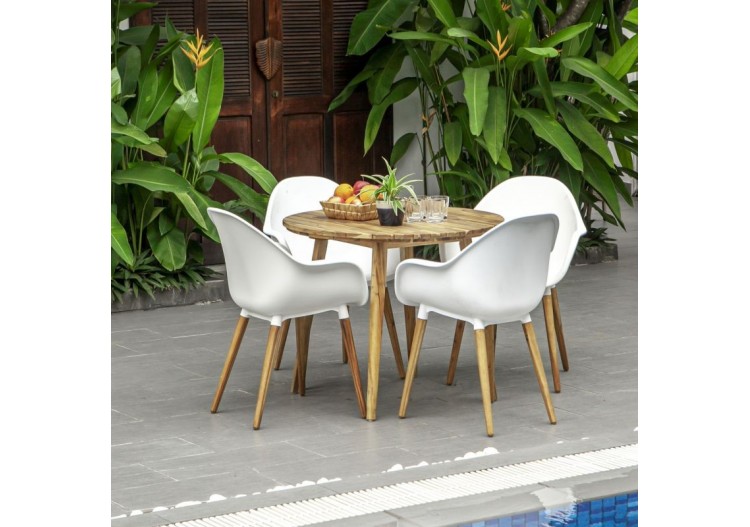 Table de jardin JACOB en bois d'acacia 4 places 2