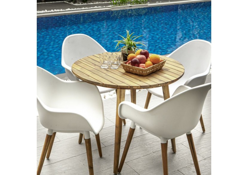 Table de jardin JACOB en bois d'acacia 4 places