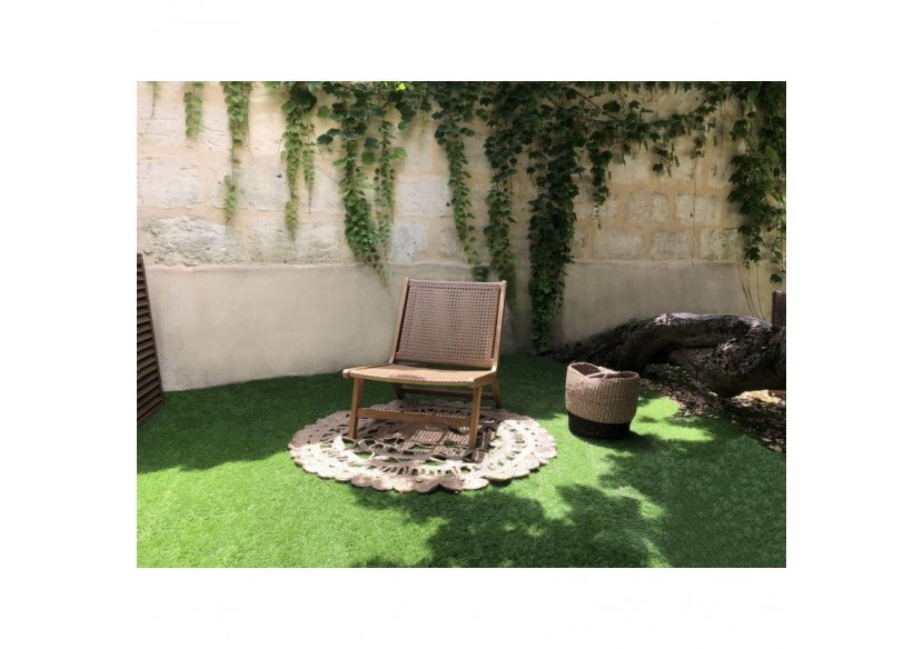 Fauteuil de jardin TARA en bois d’acacia et résine tressée