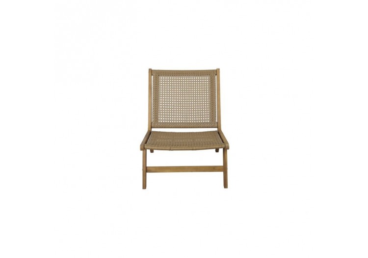 Fauteuil de jardin TARA en bois d’acacia et résine tressée