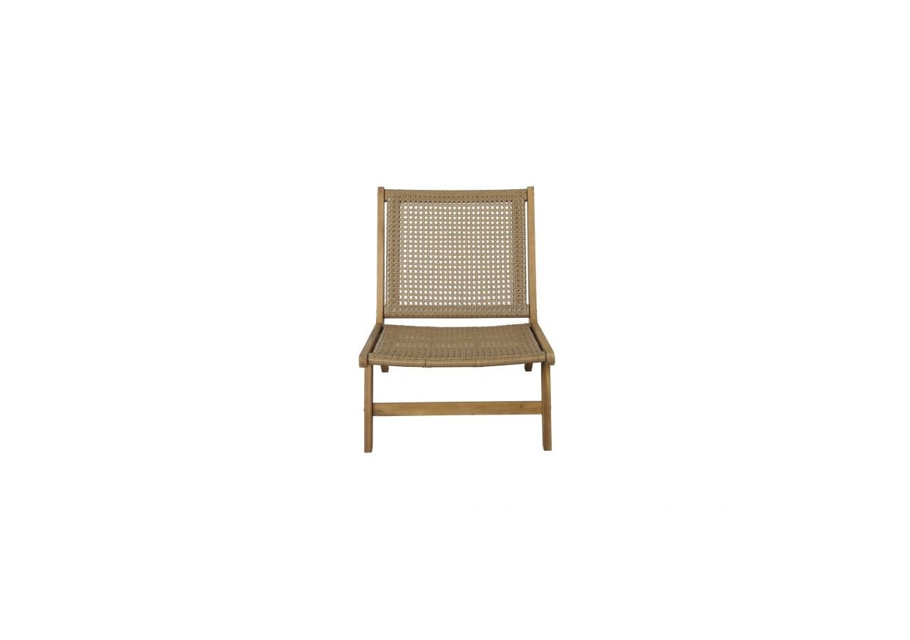 Fauteuil de jardin TARA en bois d’acacia et résine tressée