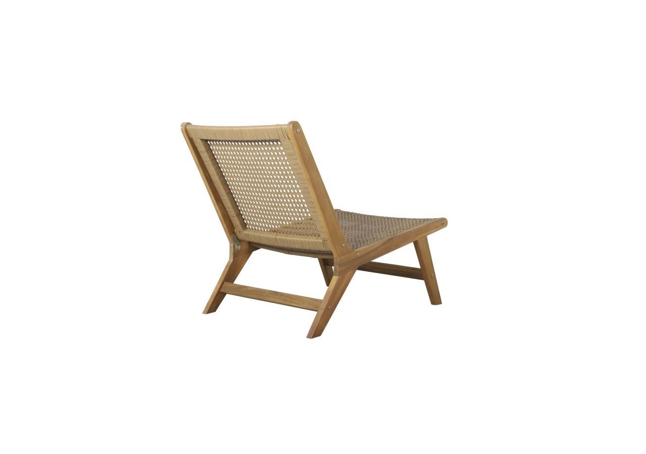 Fauteuil de jardin TARA en bois d’acacia et résine tressée