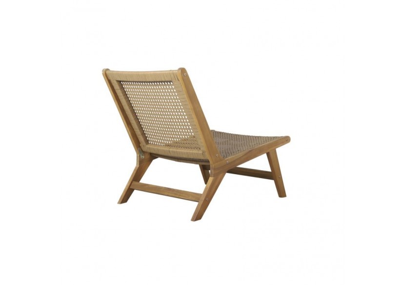 Fauteuil de jardin TARA en bois d’acacia et résine tressée