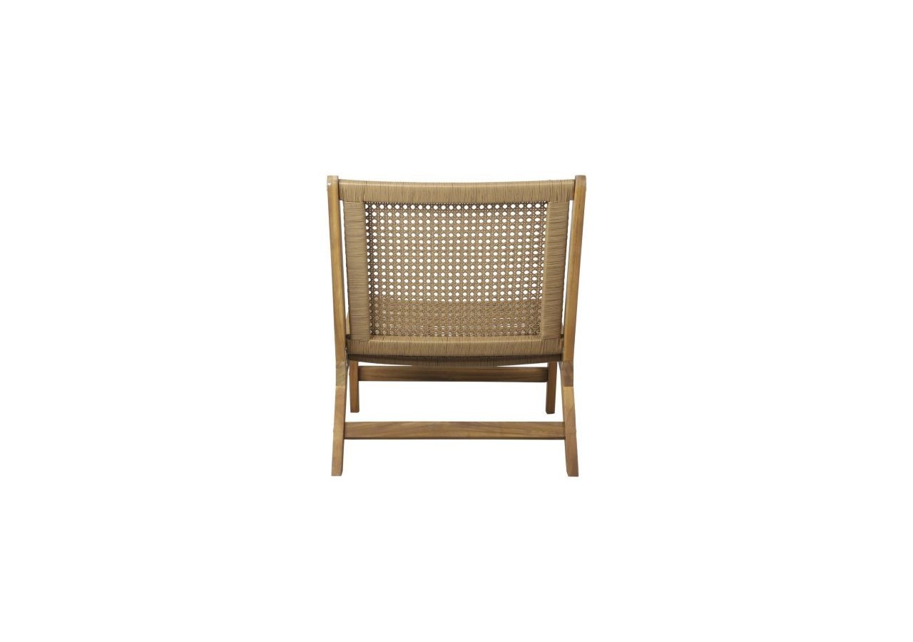 Fauteuil de jardin TARA en bois d’acacia et résine tressée