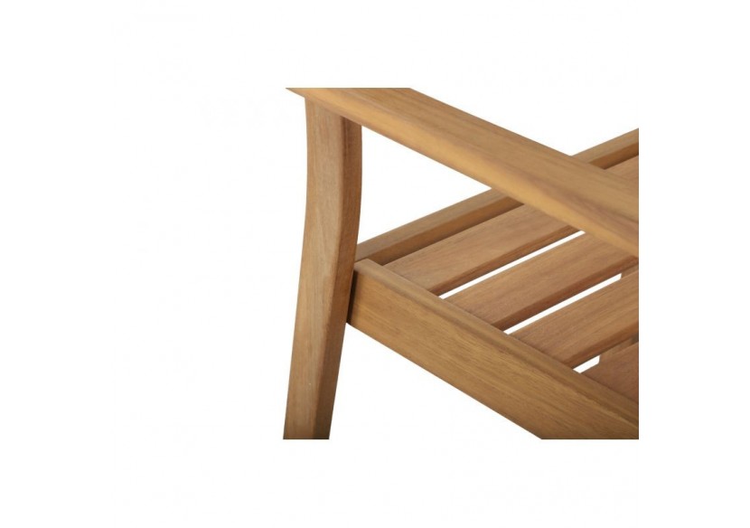 Lot de 2 fauteuils MILLA de jardin en bois d'acacia FSC coloris naturel