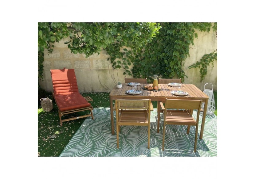 Lot de 2 fauteuils MILLA de jardin en bois d'acacia FSC coloris naturel