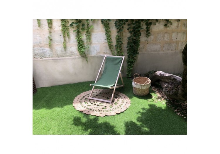 Chilienne amovible BERDEA en bois d'hêtre FSC coloris vert avocat 2