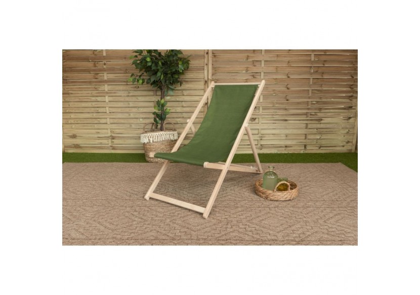 Chilienne amovible BERDEA en bois d'hêtre FSC coloris vert avocat