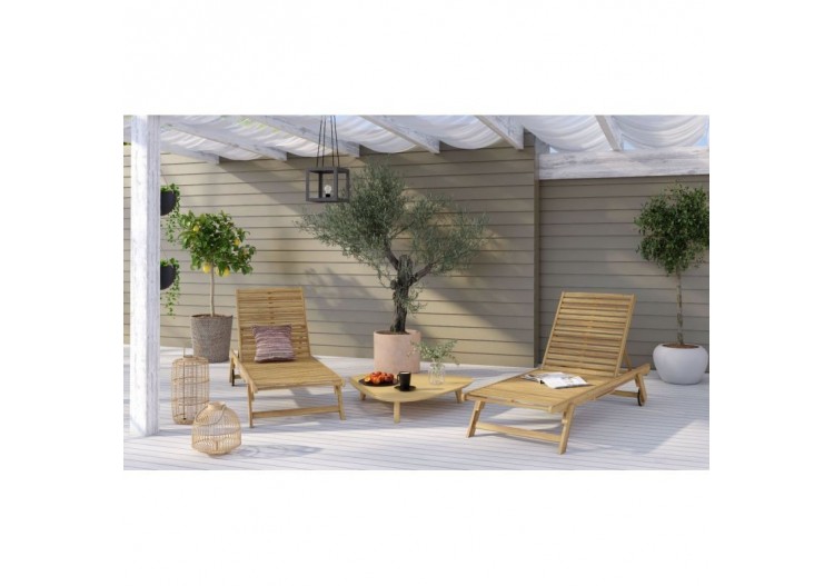 Bain de soleil MOLA en bois d’acacia FSC 2