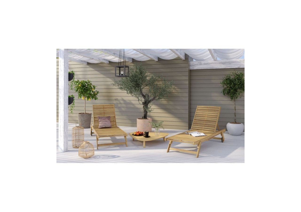 Bain de soleil MOLA en bois d’acacia FSC