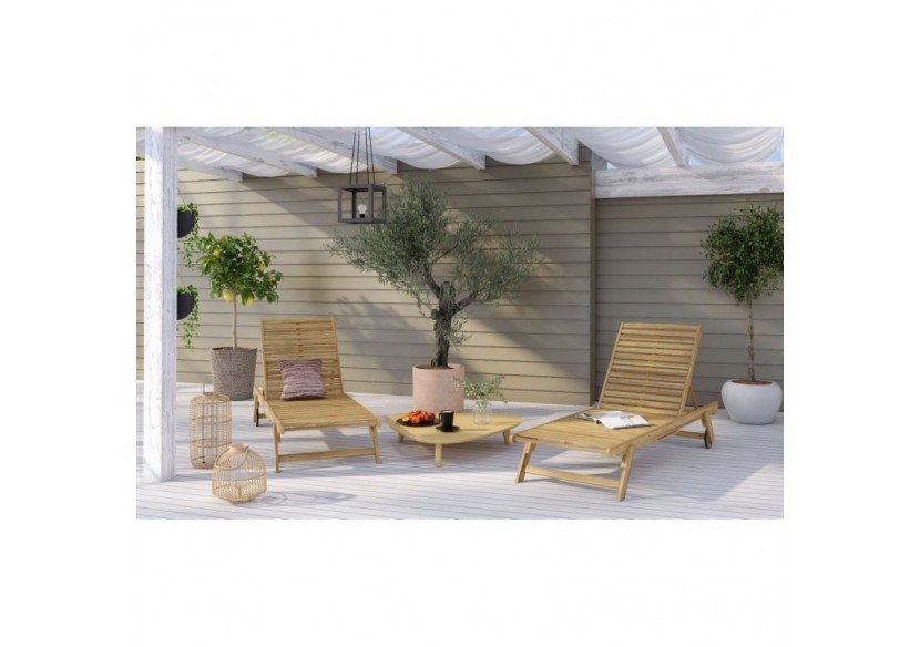 Bain de soleil MOLA en bois d’acacia FSC