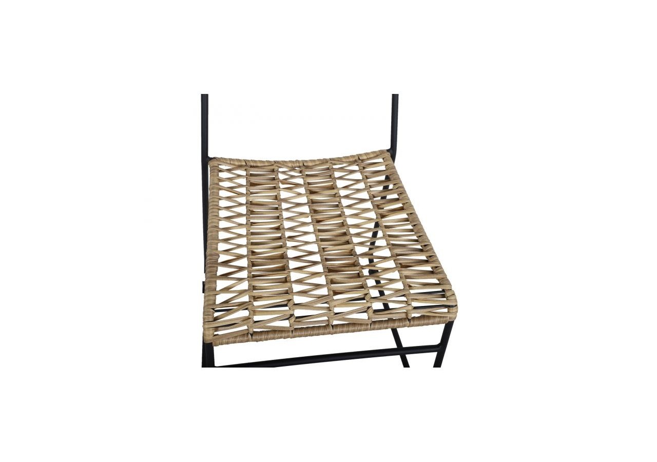 Lot de 2 chaises MASSA en résine tressée coloris naturel