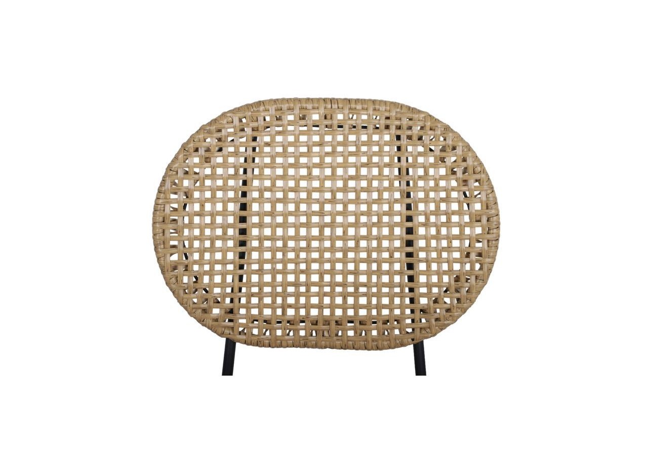 Lot de 2 chaises GELA en résine tressée coloris naturel