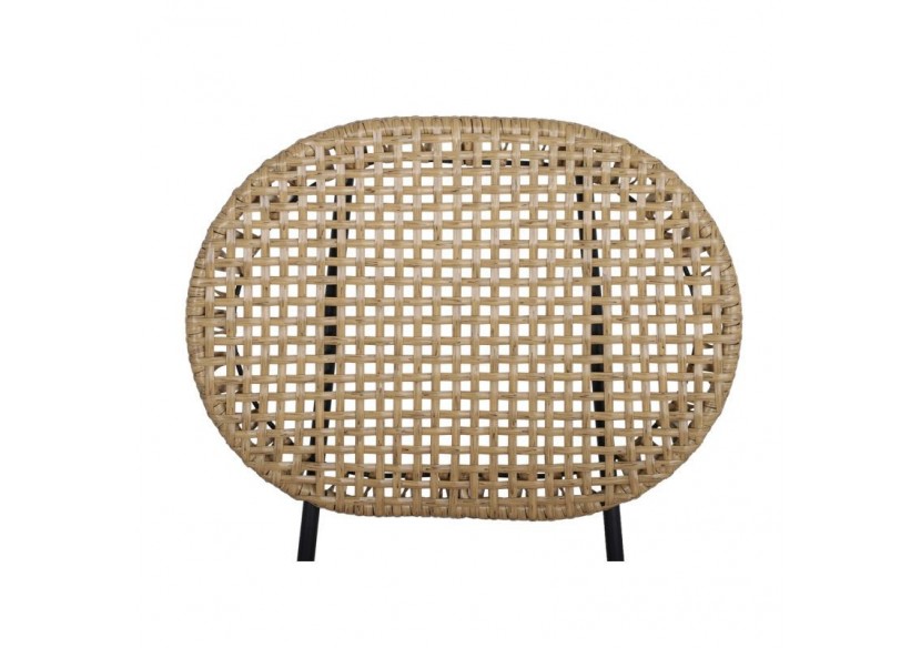 Lot de 2 chaises GELA en résine tressée coloris naturel