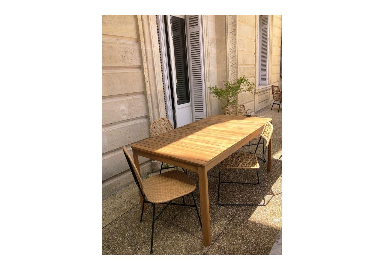 Lot de 2 chaises GELA en résine tressée coloris naturel