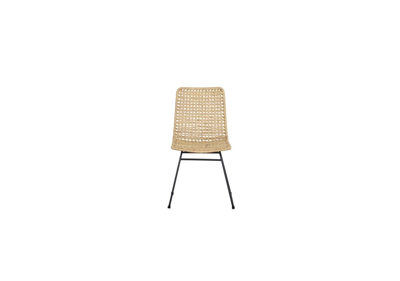 Lot de 2 chaises ADA en résine tressée coloris naturel