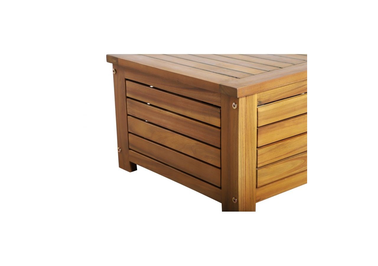 Coffre de jardin TERA en bois d'acacia 60x45x29 cm