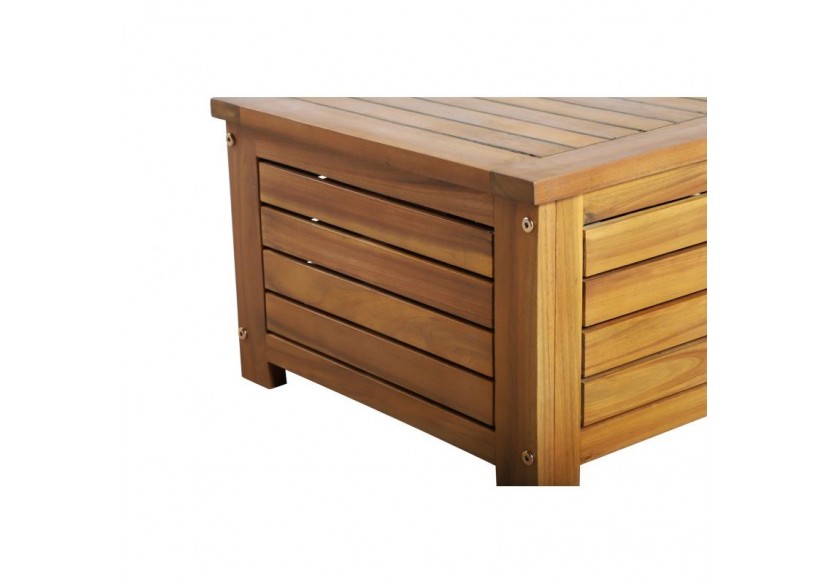 Coffre de jardin TERA en bois d'acacia 60x45x29 cm