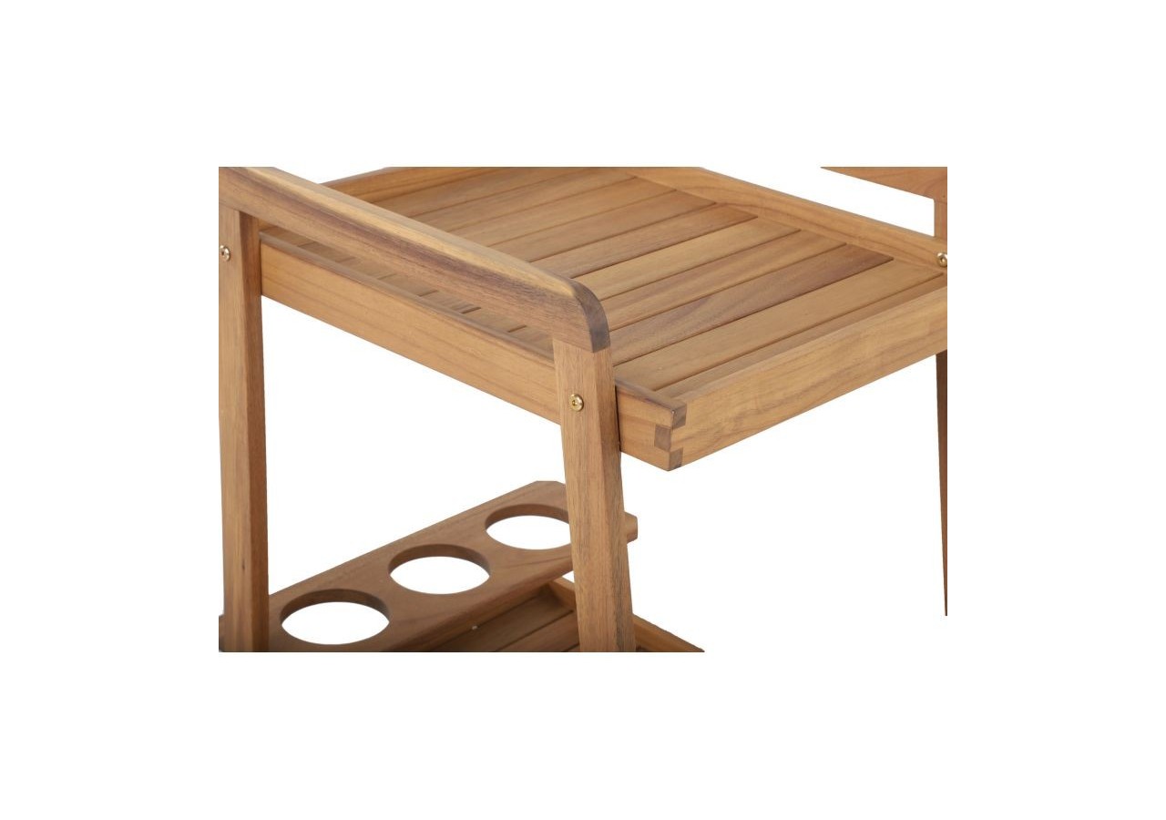 Desserte de jardin MINA en bois d'acacia FSC coloris naturel