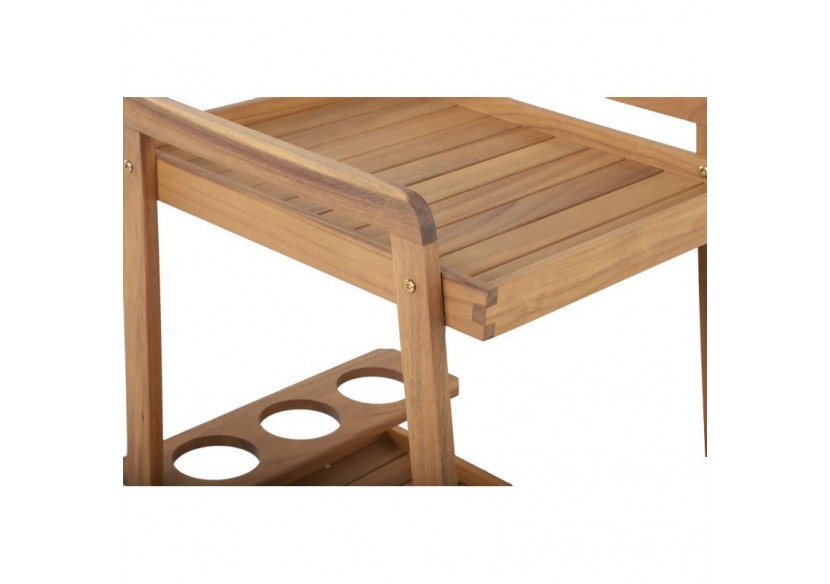 Desserte de jardin MINA en bois d'acacia FSC coloris naturel