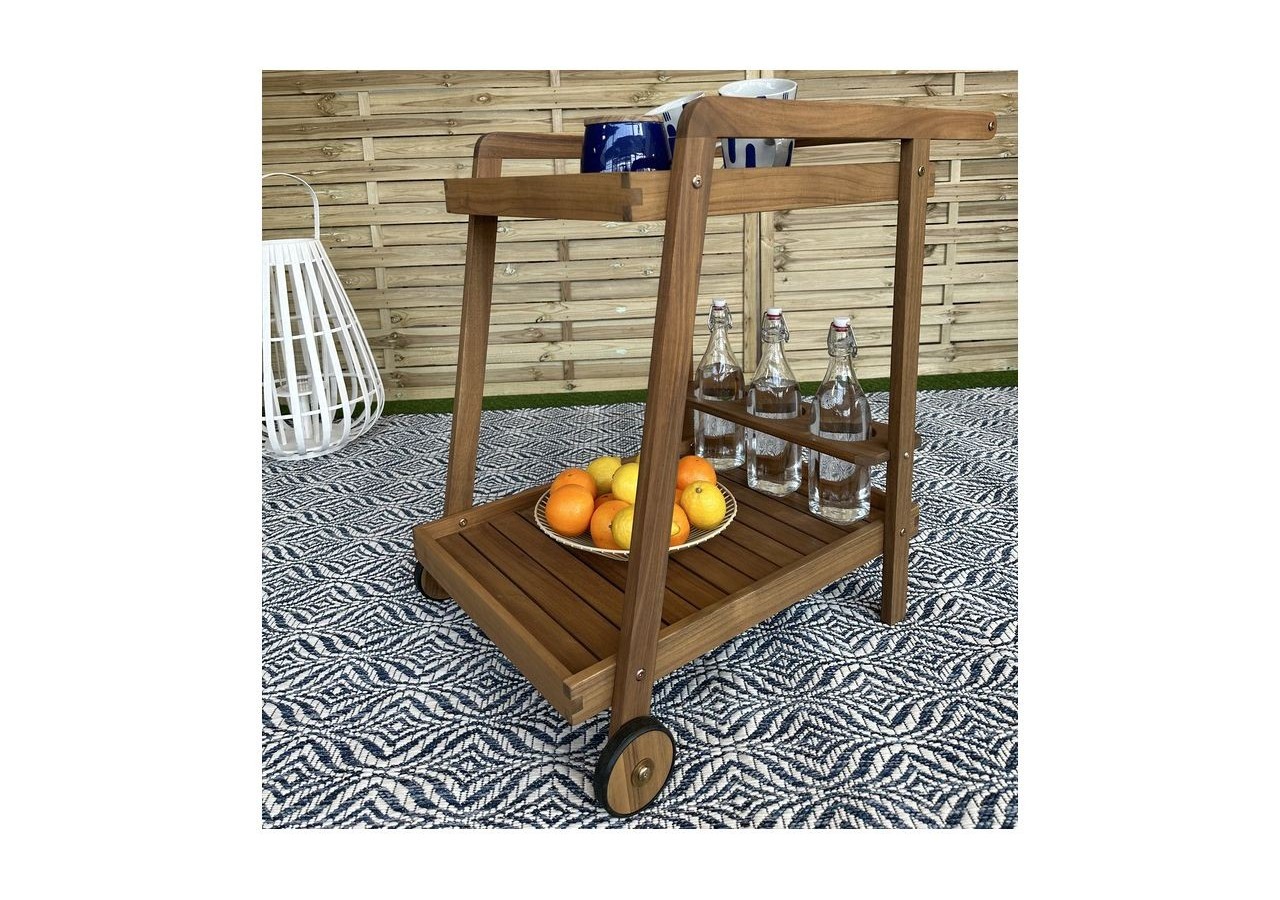 Desserte de jardin MINA en bois d'acacia FSC coloris naturel