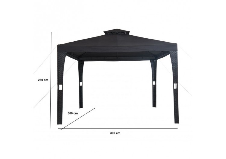 Tonnelle de jardin LILAS coloris noir