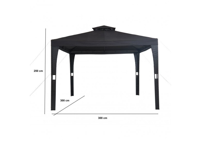 Tonnelle de jardin LILAS coloris noir