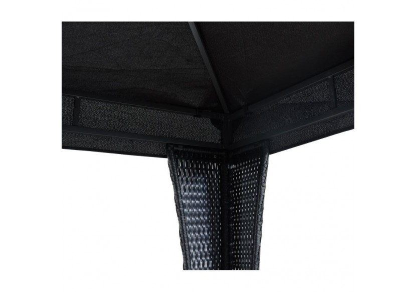 Tonnelle de jardin LILAS coloris noir