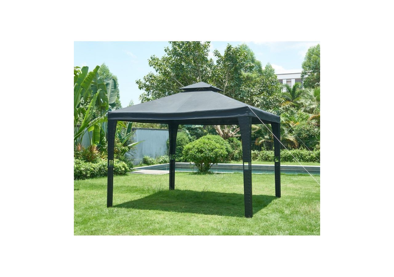 Tonnelle de jardin LILAS coloris noir