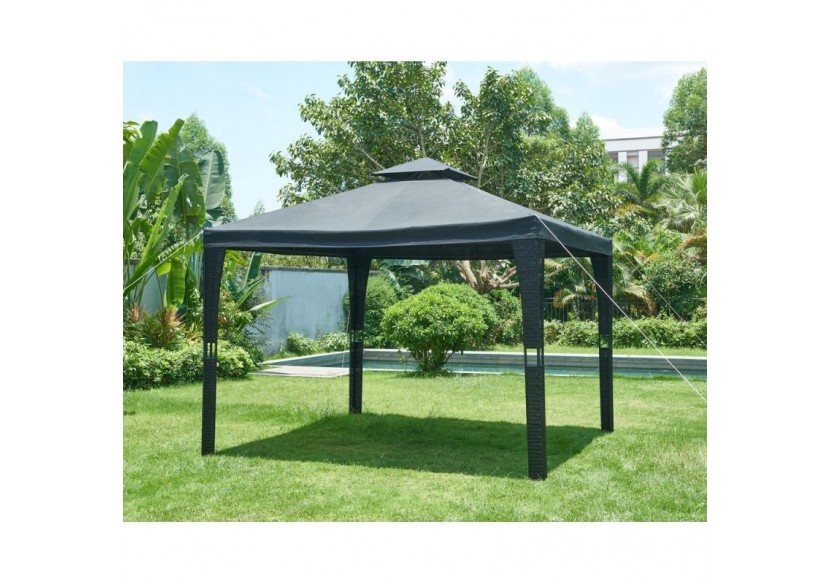 Tonnelle de jardin LILAS coloris noir