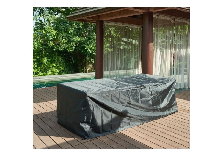 Housse de protection pour ensemble repas 8 places noir 2