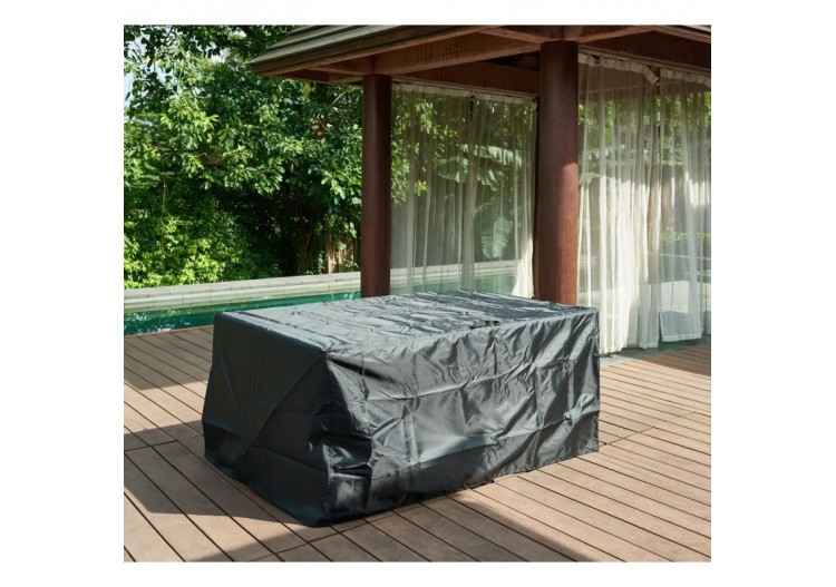 Housse de protection pour ensemble repas de jardin 6 places noir 2