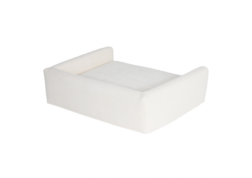 Panier pour chien LEONARD en tissu velours côtelé beige taille L