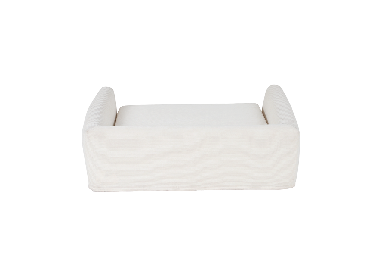 Panier pour chien LEONARD en tissu velours côtelé beige taille M